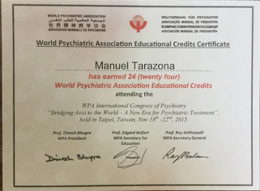 Dr. Manuel Tarazona, Psiquiatra